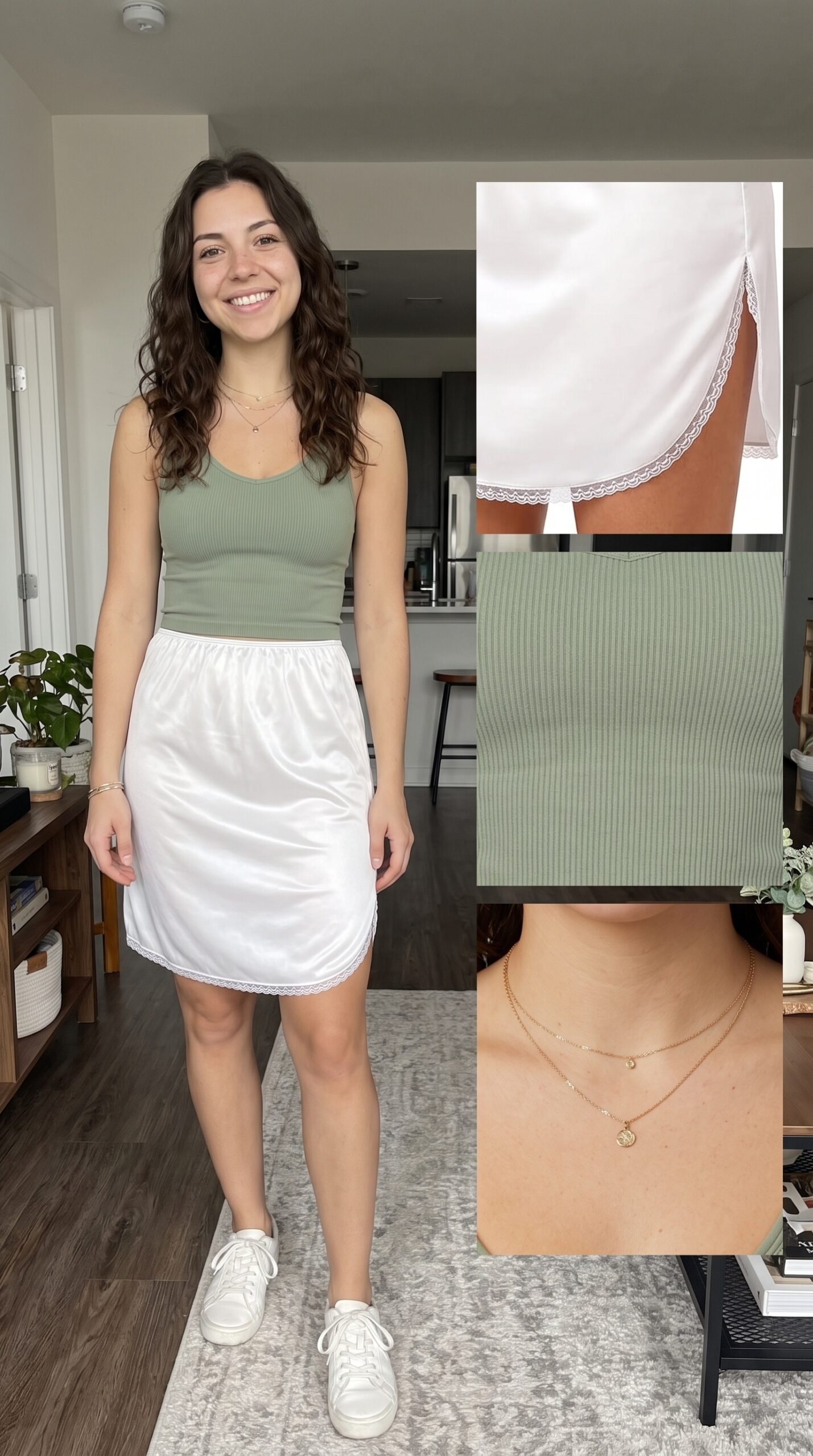 Women's Satin Lace Half Slip